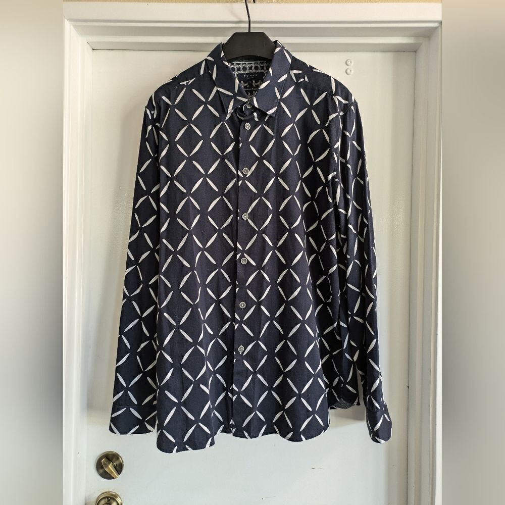 Ted Baker London Geometric Button Down 7/XL